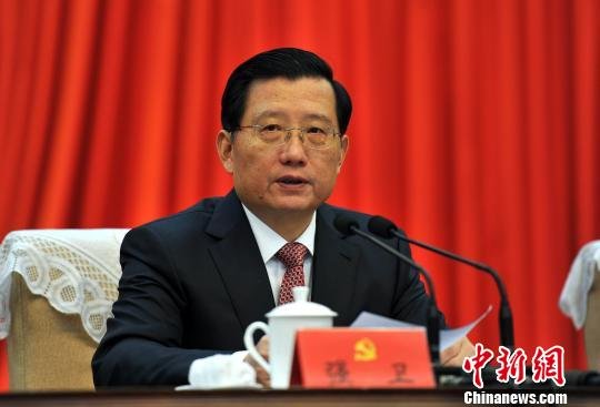 圖為28日,中共江西省委書記強(qiáng)衛(wèi)在江西省委十三屆八次全體會議閉幕會上講話。 劉占昆 攝