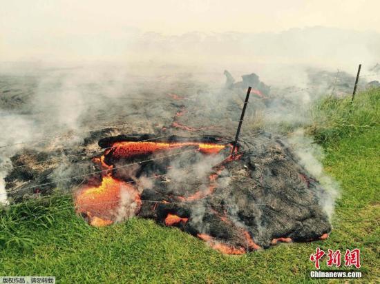 夏威夷火山噴發(fā)巖漿逼近民宅 居民開始撤離(圖)