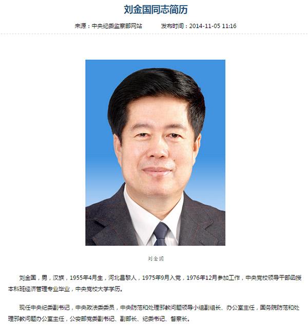 新任中紀(jì)委副書記劉金國同時在三部門任職